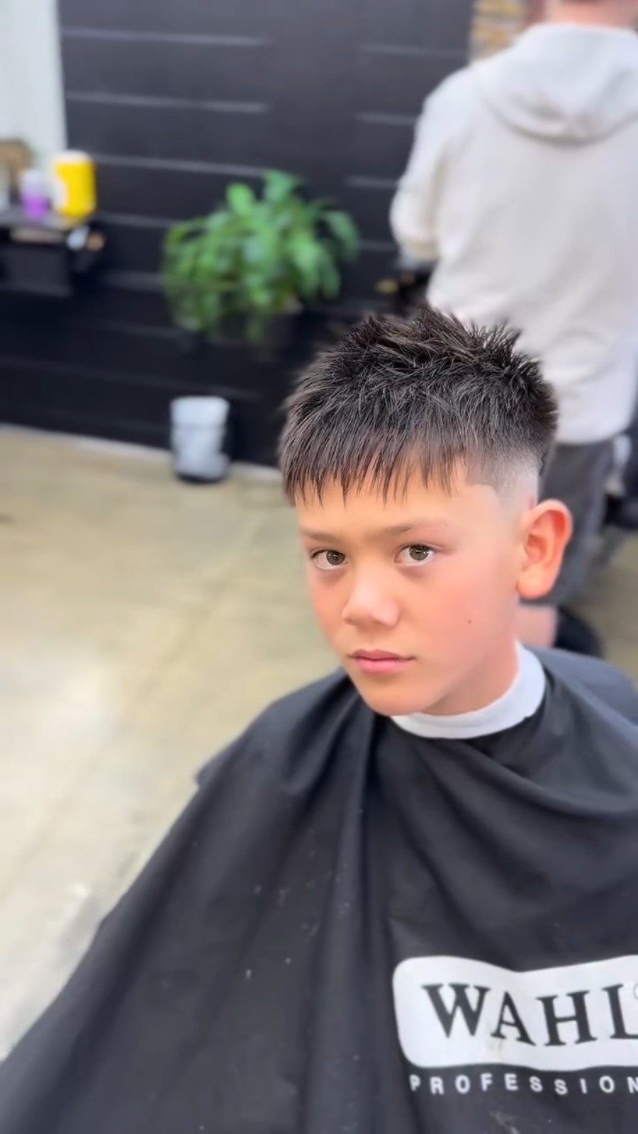 The same client after the kids cut