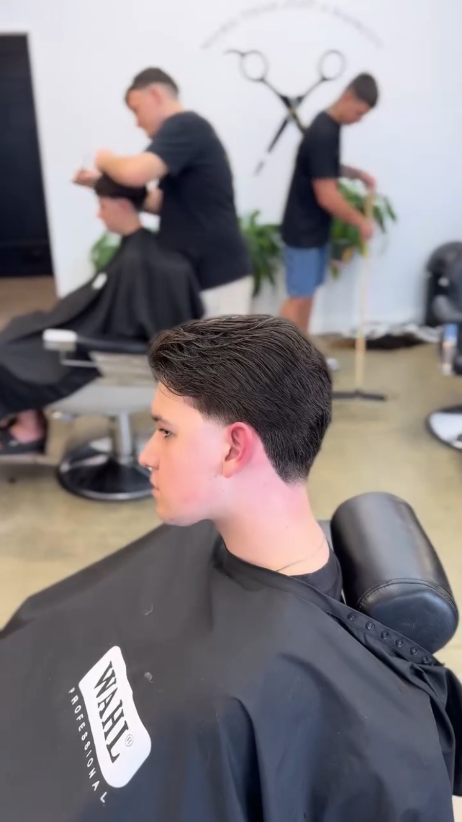 The same client after the slickback restyle