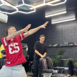 A lively moment between cuts at Barber Spence