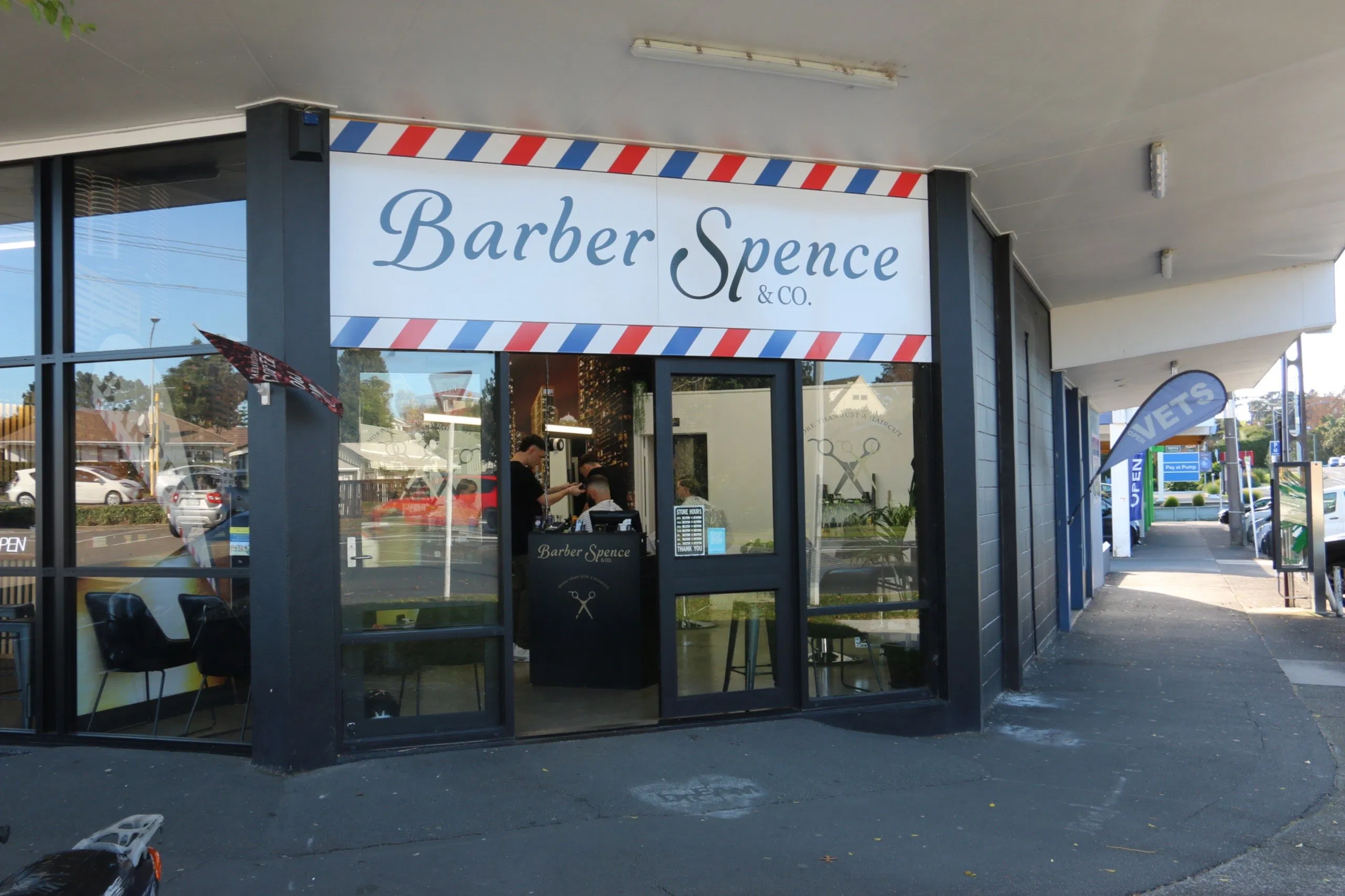 The Barber Spence storefront on Bellevue Road