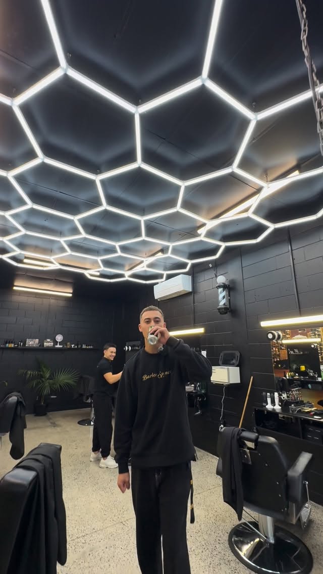 The Barber Spence team working inside the shop